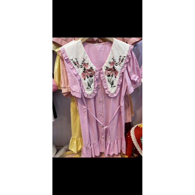 baju wanita dewasa import dress renda bordir original bangkok thailand murah