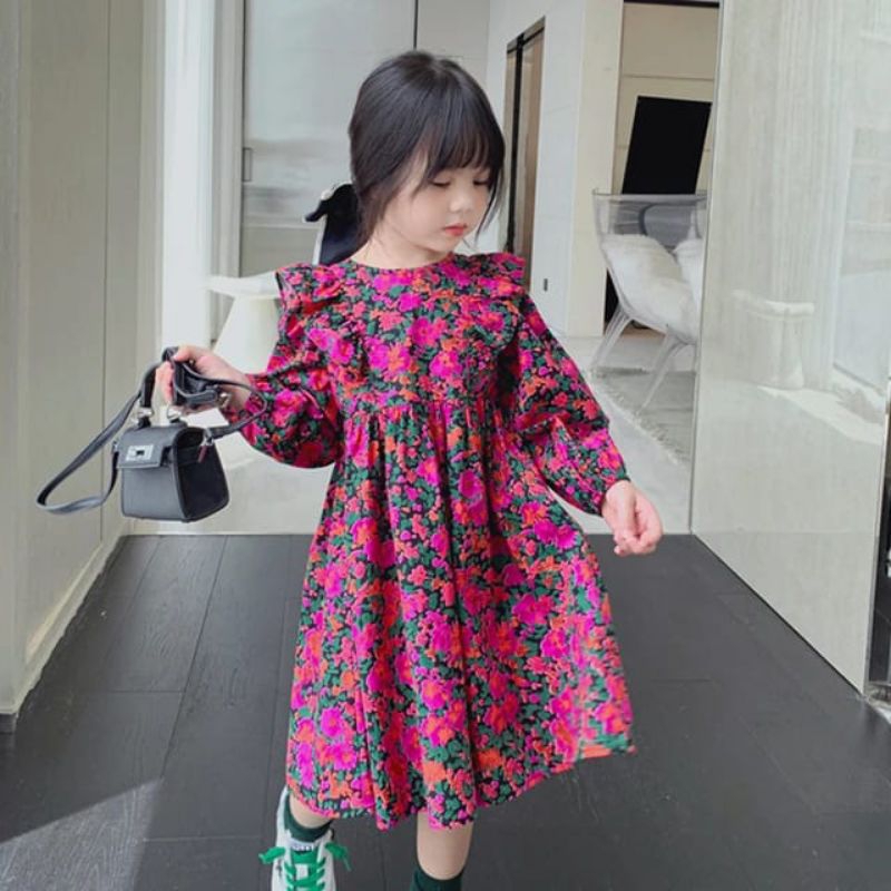 Rossie purple vintage dress// dress anak import// dress anak korea// dress anak vintage