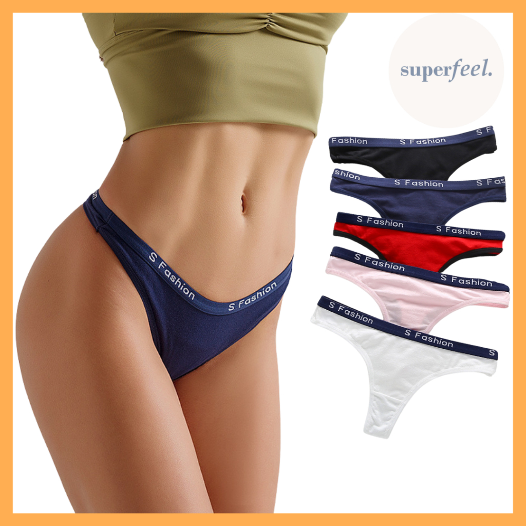 SFL CELANA DALAM SEKSI THONG CD WANITA G STRING KATUN COTTON ANTI BAU GATAL KOLOR CANGCUT SEMPAK PER