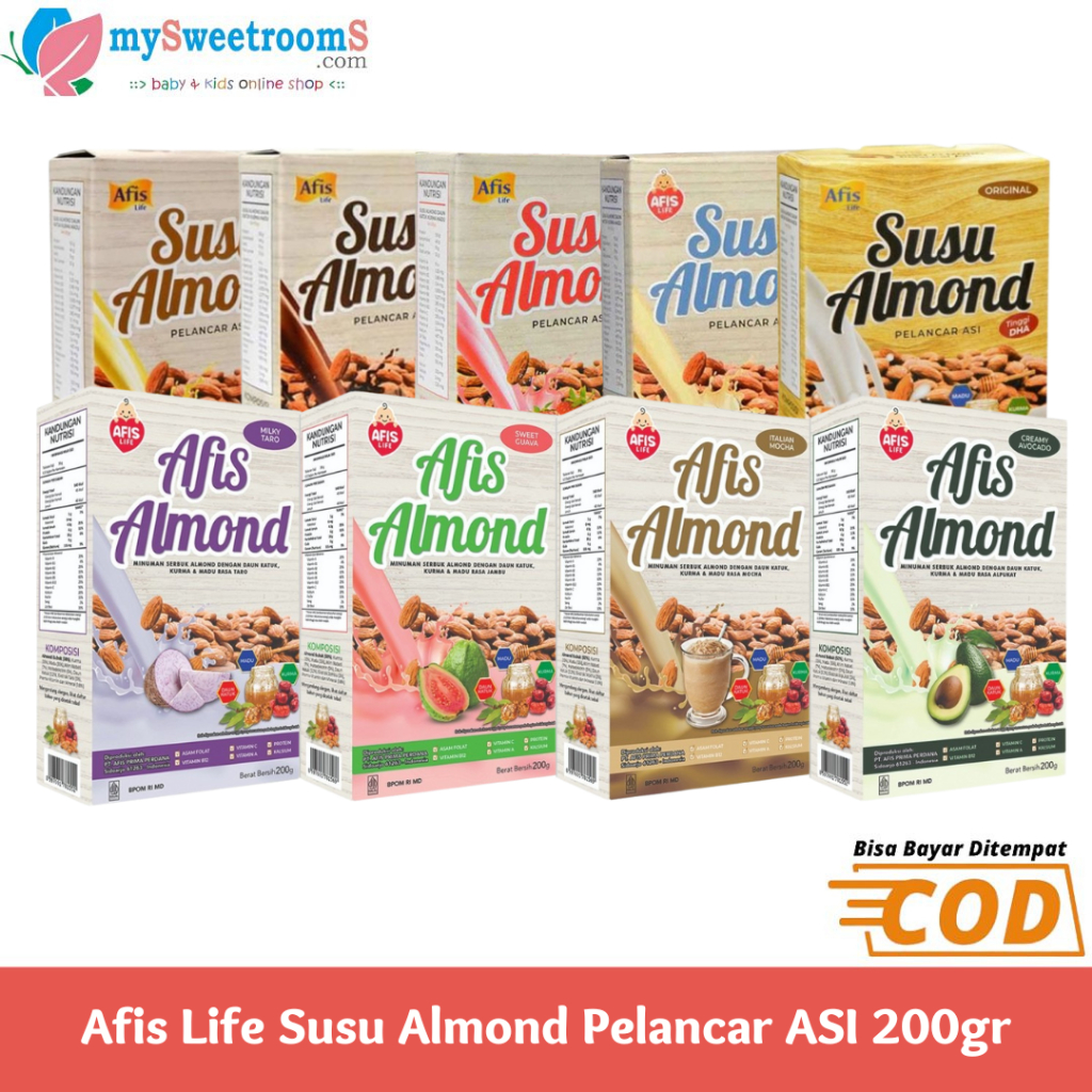 

[FREE TAS AFIS] Afis Susu Almond Pelancar Asi 200gr