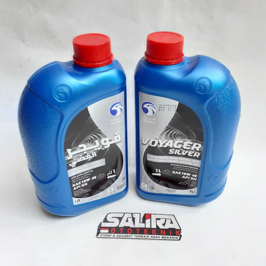 Oli Mesin Motor 4T Adnoc Voyager Silver 10W - 40 API SN Full Synthetic Sintetik 1 Liter