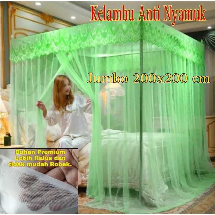 KELAMBU NYAMUK UKURAN JUMBO 200X200 // KELAMBU TIDUR // KELAMBU KOTAK // KELAMBU GANTUNG // KELAMBU 
