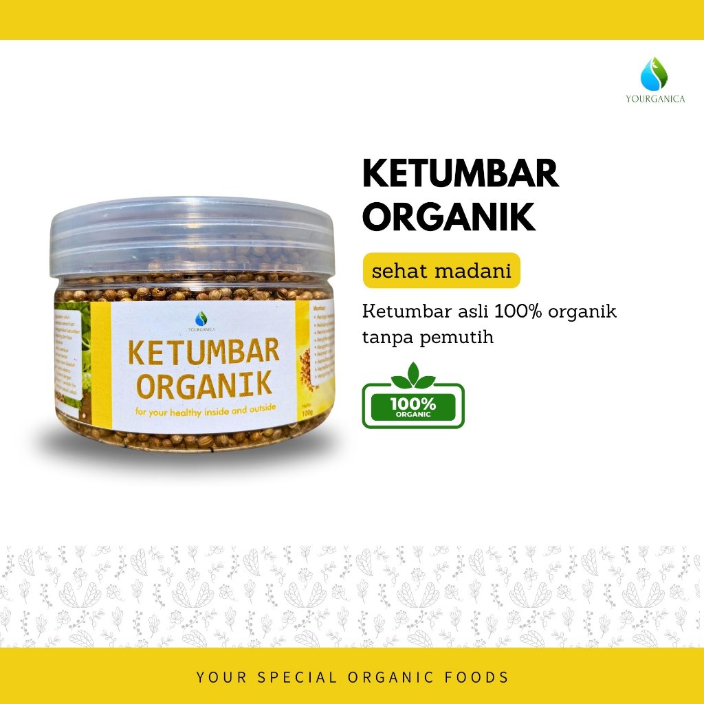 

Yourganic - Ketumbar Organik Yourganica Non bleacing