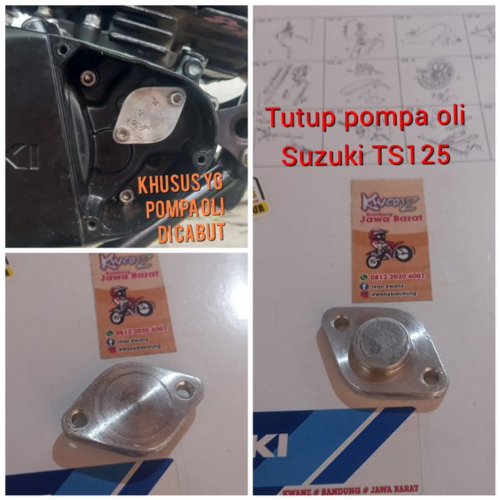Unik penutup Pompa oLi Suzuki Ts125 penutup pompa oLi TS125 tutup pompa oli Suzuki TS125 Berkualitas
