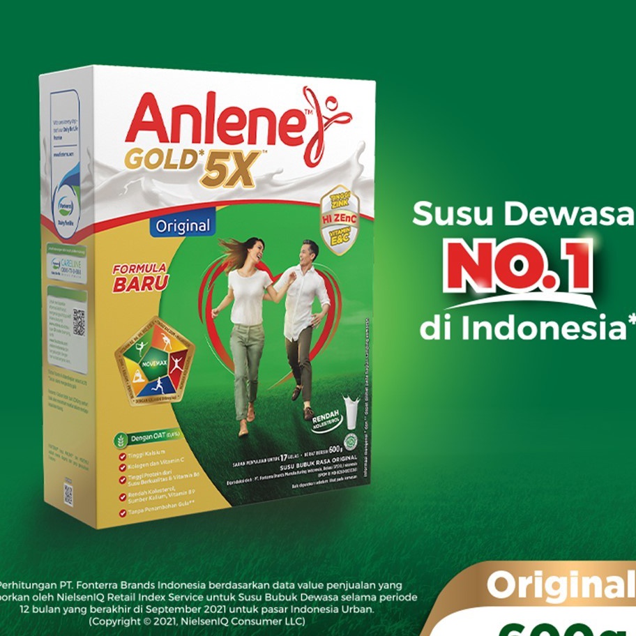 

TERMURAH Anlene Gold 5X Susu Bubuk Dewasa Original 6g Nutrisi Tinggi Kalsium Untuk Tulang Sendi dan Otot