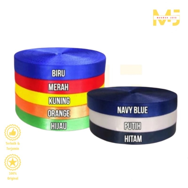 

1 Roll Tali Lanyard Nilon Nylon 2cm ID Card Bahan Tali ID Card 2cm
