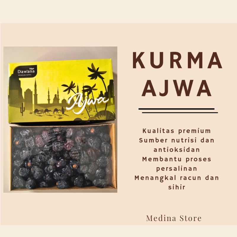 

Kurma Ajwa Premium / kurma nabi kurma Ajwa 1kg premium