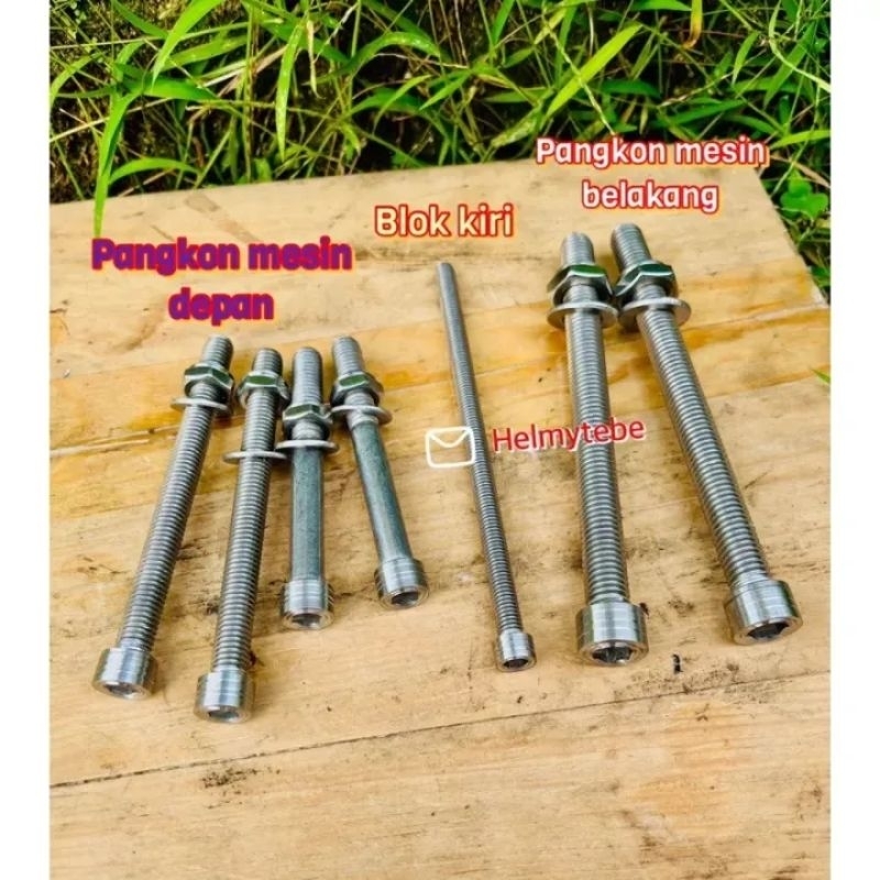 baut pangkon mesin belakang L stainless Tiger Mp Gl /baut pangkon mesin depan MP TIGER GL