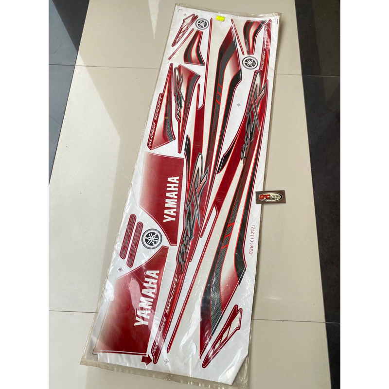 striping stiker yamaha 125z merah