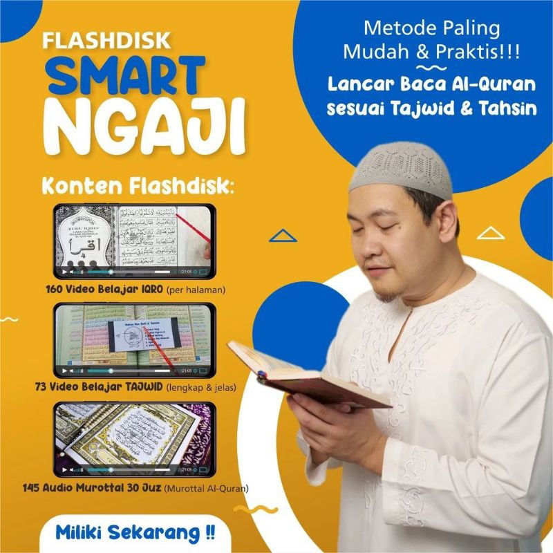 flashdisk iqro, flashdisk ngaji, flashdisk baca Alquran 230 video flashdisk