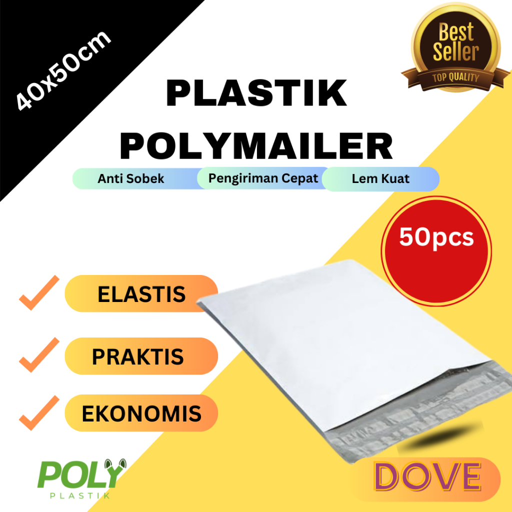 

RB Polymailer Plastik Packing Warna 40x50cm Isi 50Pcs