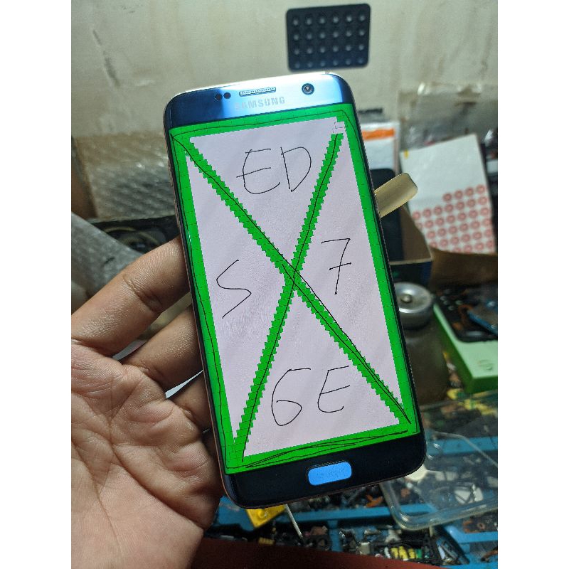 lcd samsung s7 edge original copotan mulus