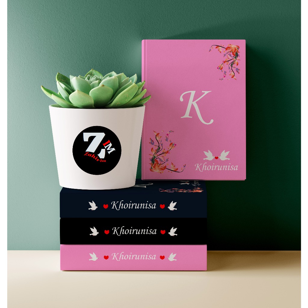 

notes book,buku catatan hard cover (cutom inisial & nama)