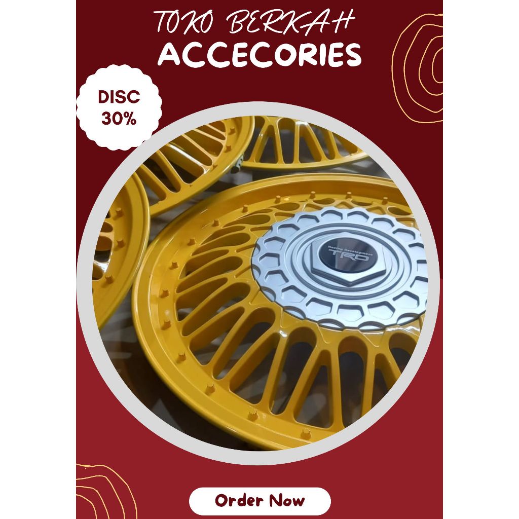 Tutup Dop Velg Mobil Ring 13 - Dop Velg Kaleng Mobil Ring 13 - Dop Velg Mobil Ring 13 - 1 SET DOP RO