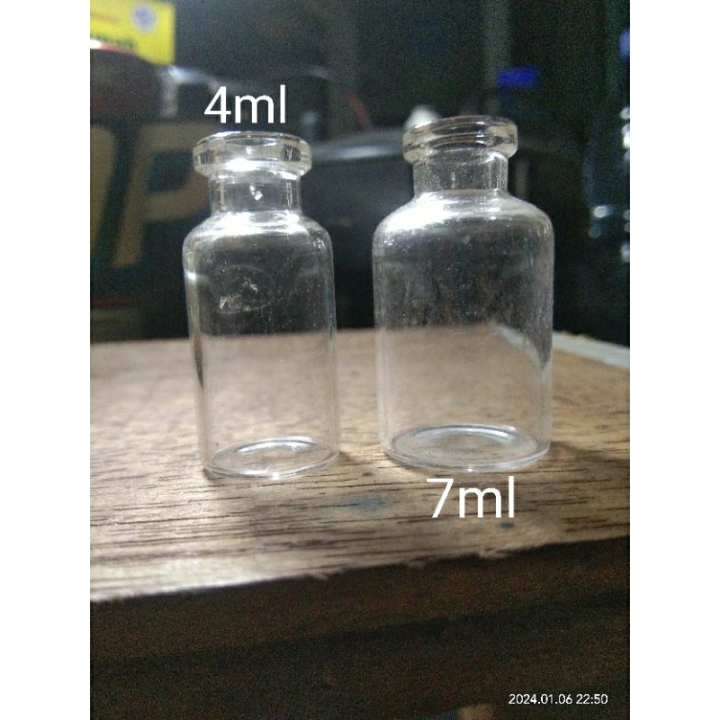 Botol tester 4ml dan 7ml + tutup lidi dan tutup topi
