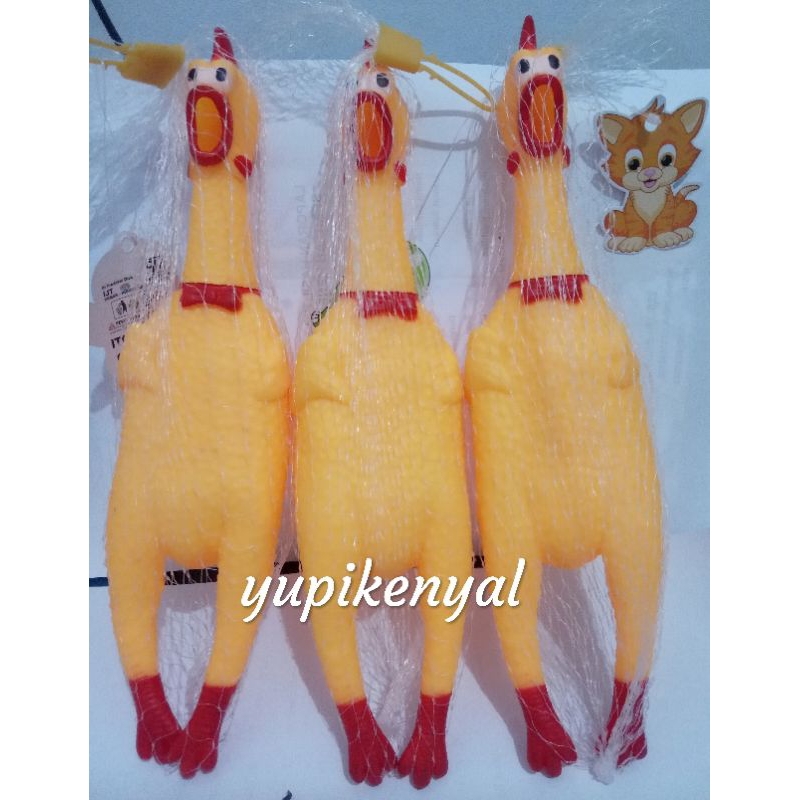 Mainan Ayam Teriak Berkokok ukuran 27 cm