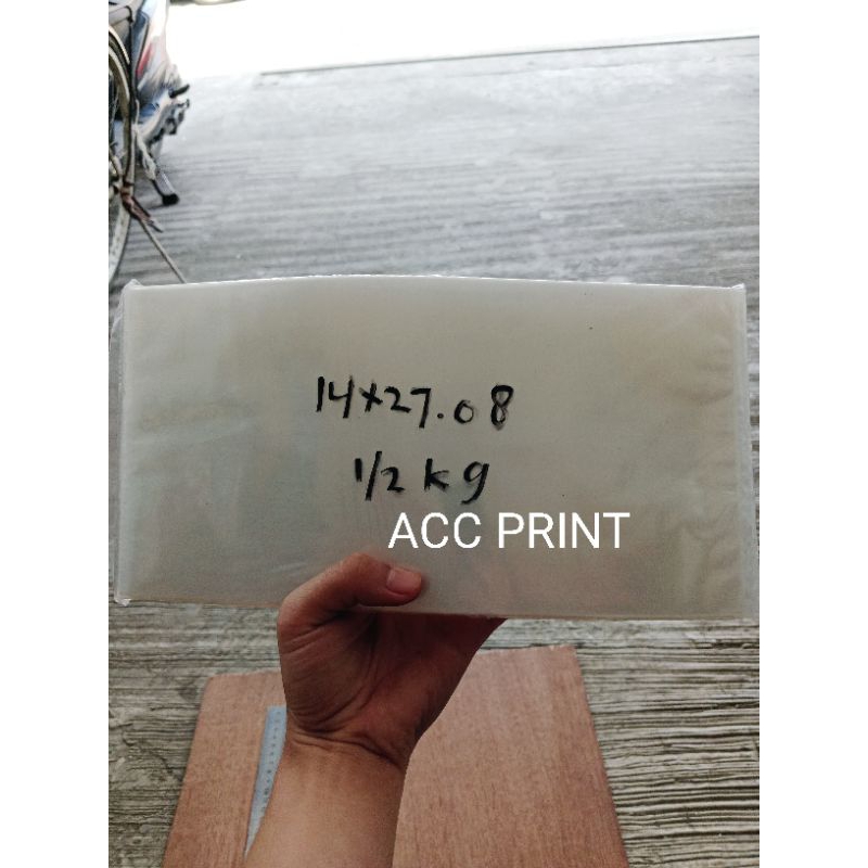 Plastik PP Tebal 08 14x27 / Plastik PP Bening 14x27x08 / Plastik PP 08 Per 1/2kg
