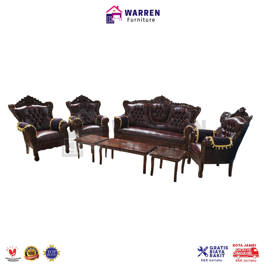 Sofa Romawi Jati || Kursi Romawi Full Jati || Kursi Tamu Jati Romawi Gajah 3111 TB