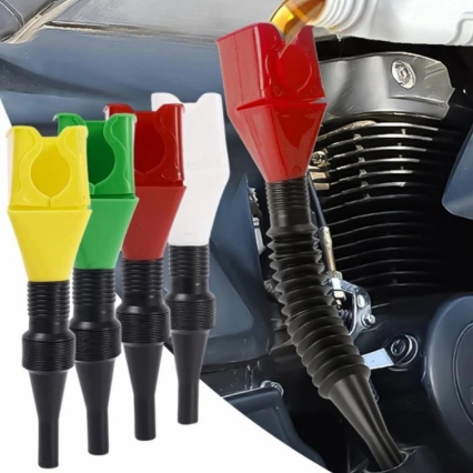Corong Minyak Oli Bensin Corong Mulut Panjang Radiator Plastik Corong Serbaguna