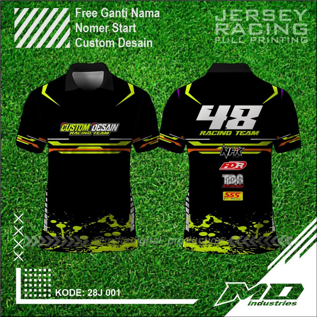 Jersey Balap Desain Keren - Baju Balap Racing Printing - Jersey Simple Keren