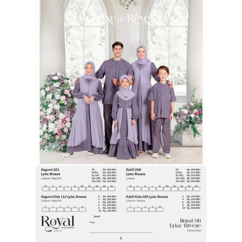 SARIMBIT KAGUMI 301 LYLAC BREEZE//FAMILY SET LEBARAN 2024//