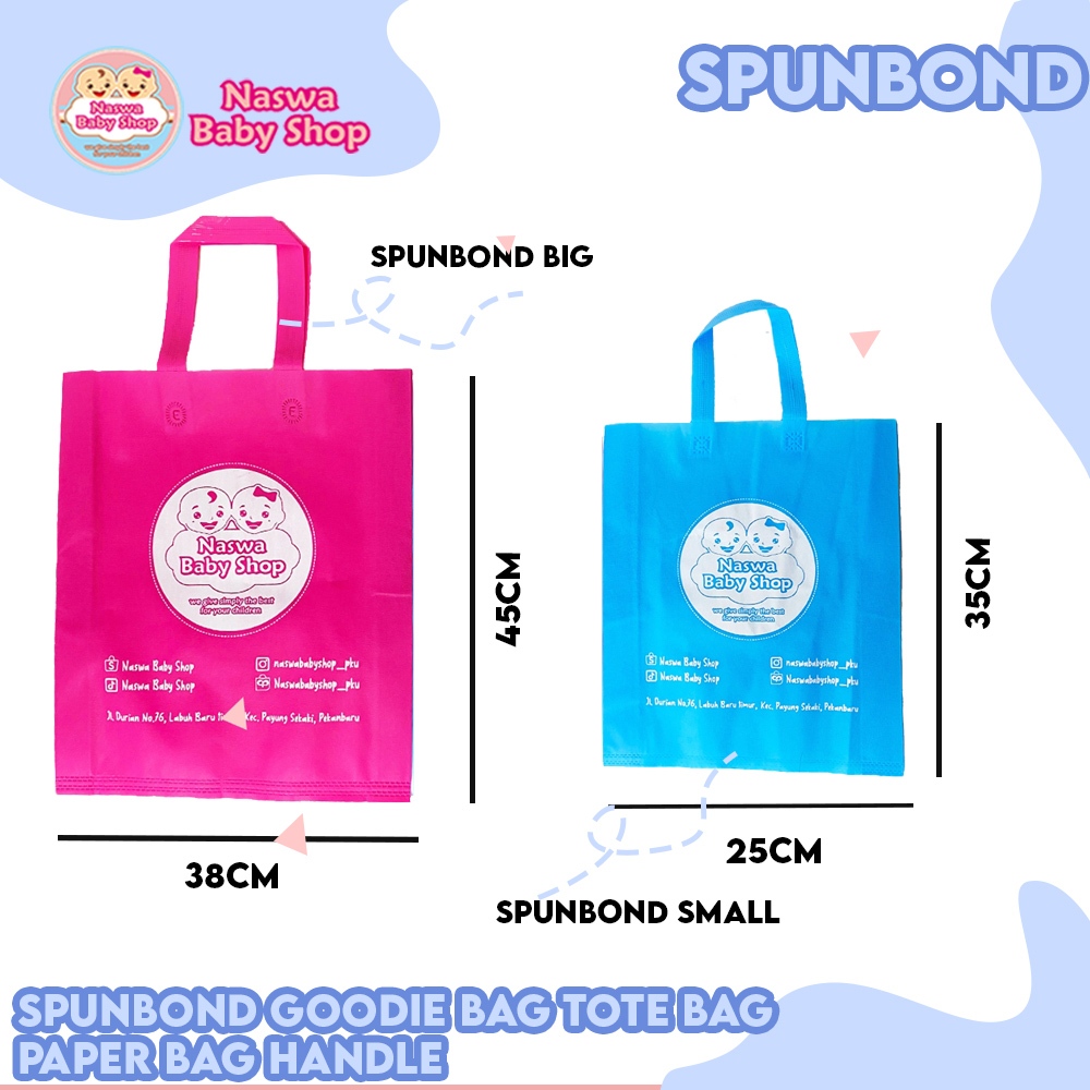 

Spunbond Goodie Bag Tote Bag Paper Bag Handle Tas Belanja Ramah Lingkungan
