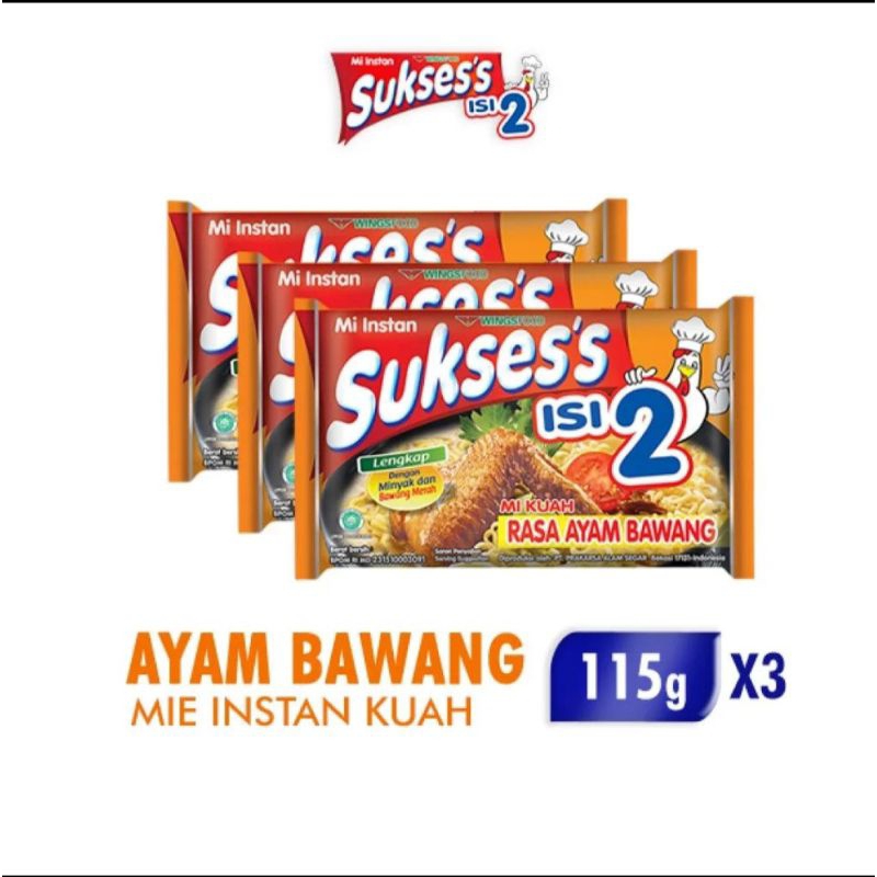 

Mie Sukses Isi 2 Rasa Ayam Bawang 3pcs