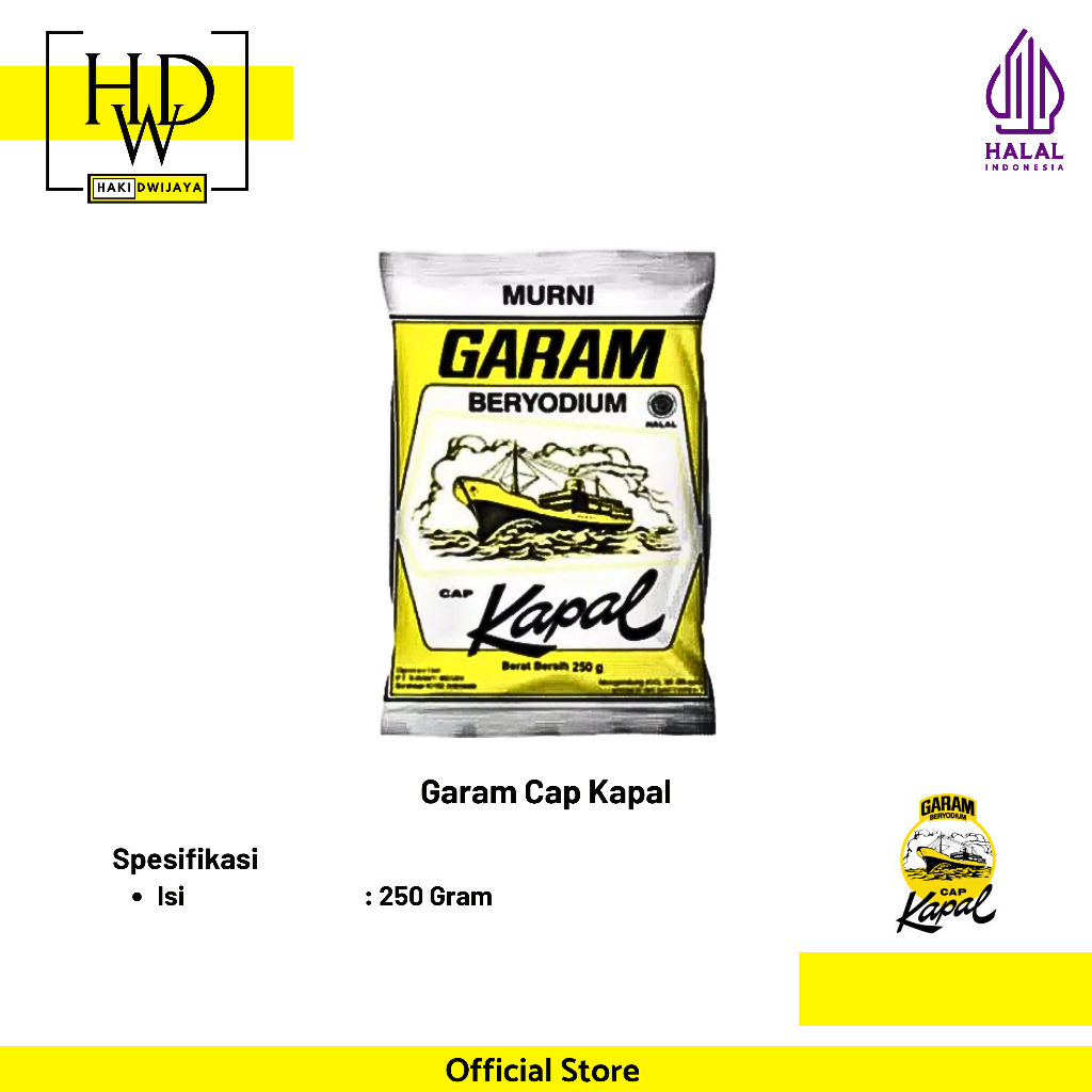 

[250 Gram] Cap Kapal Garam