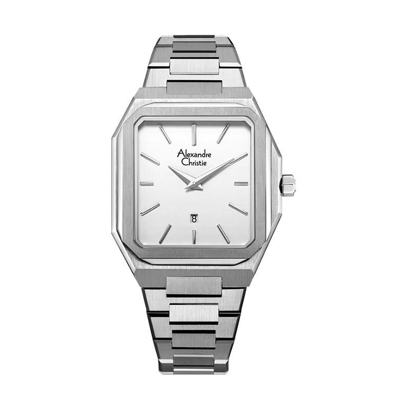 Jam Tangan Wanita Alexandre Christie AC 8601 Silver white original