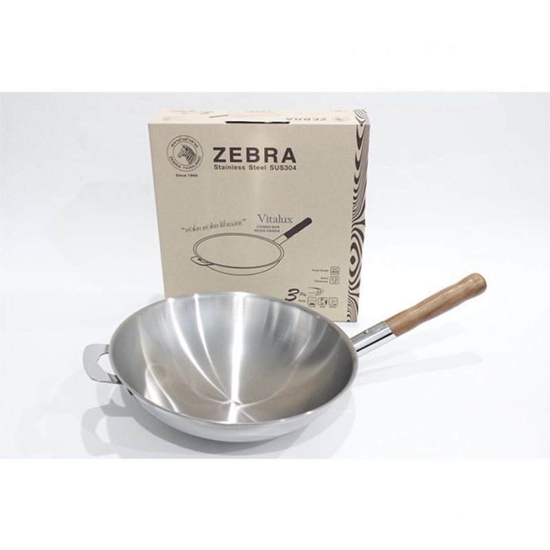 ZEBRA WAJAN CHINESE WOK 34CM 176392 VITALUX 3 PLY