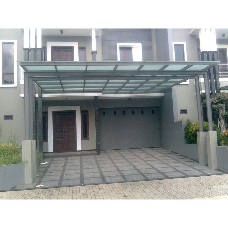 Model kanopi untuk halaman rumah dengan konsep modern