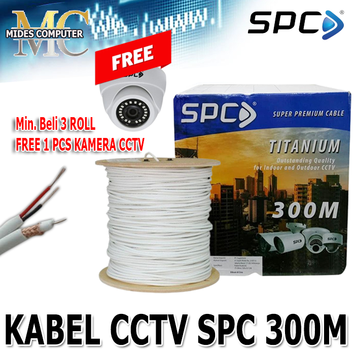Kabel CCTV 300M SPC / Kabel Coaxial CCTV RG95 Spectra 1 Roll