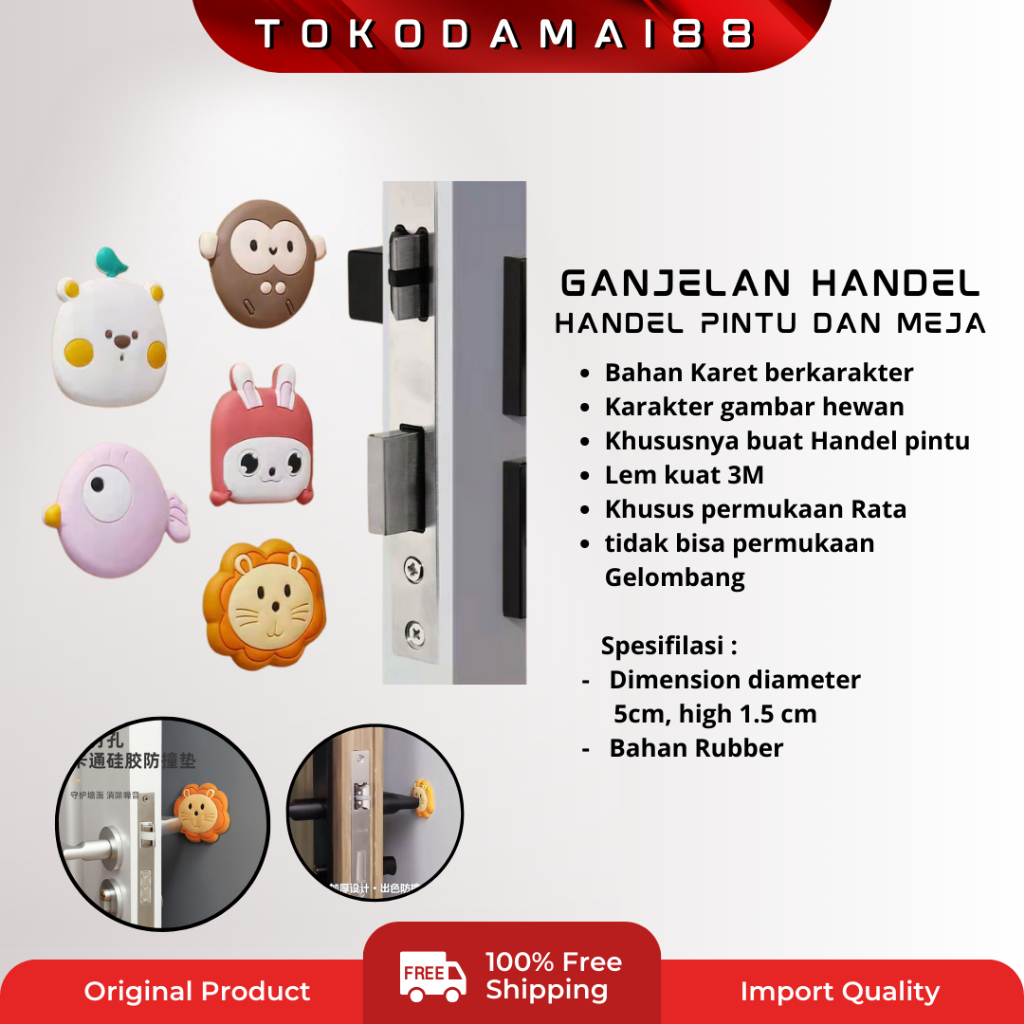 GANJELAN Penahan Pintu Karakter Lucu / Karet Ganjelan Pintu