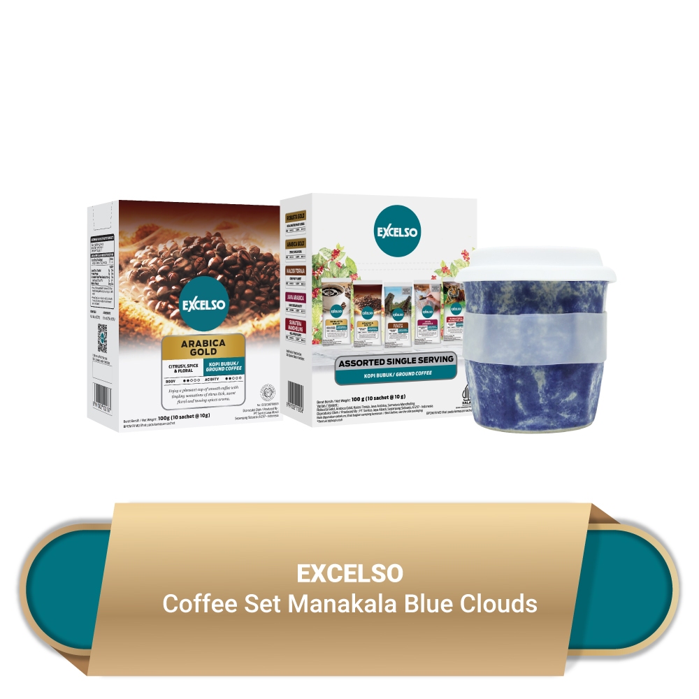 

Excelso Coffee Set Manakala Blue Clouds