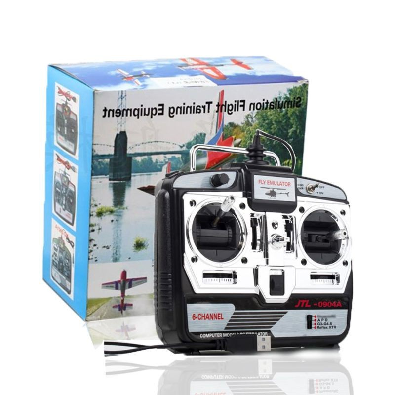 Remot Simulator untuk Pesawat Helikopter Drone RC Flight Simulator JTL-0904A Support Real HV 7 G7 6C