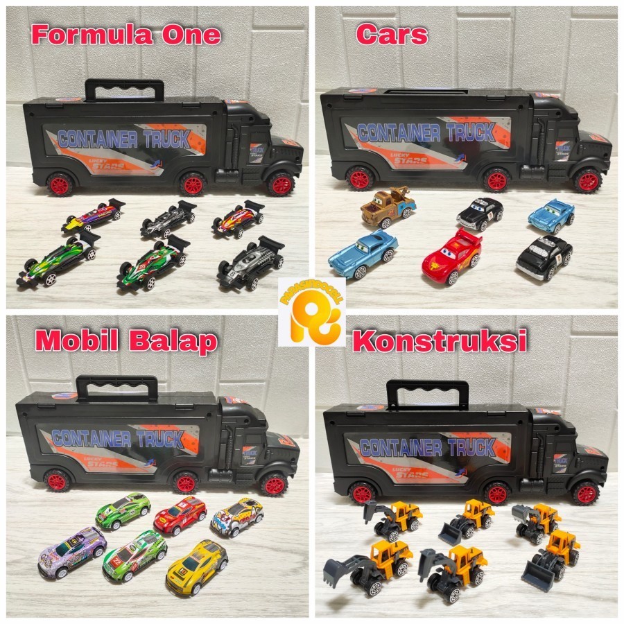 Mainan Box Truk Muatan Diecast Racing Car - konstruksi