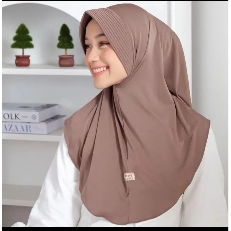 Jilbab Instant Pet Sport / Daily Sporty Pendek Menutup Dada