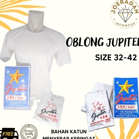 ART N92R ISI 1  Kaos Oblong JUPITER 3242 Katun Putih Polos  Kaos Pria JUPITER  Pakaian Dalam Pria