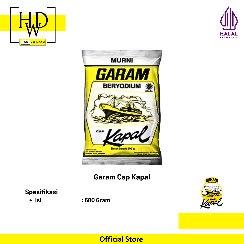 

[500 Gram] Cap Kapal Garam