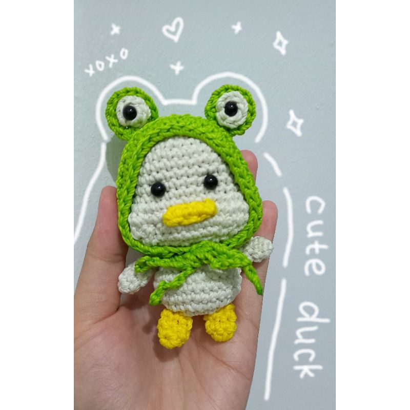 Amigurumi duck with keroppi hat | duck crochet | amigurumi duck