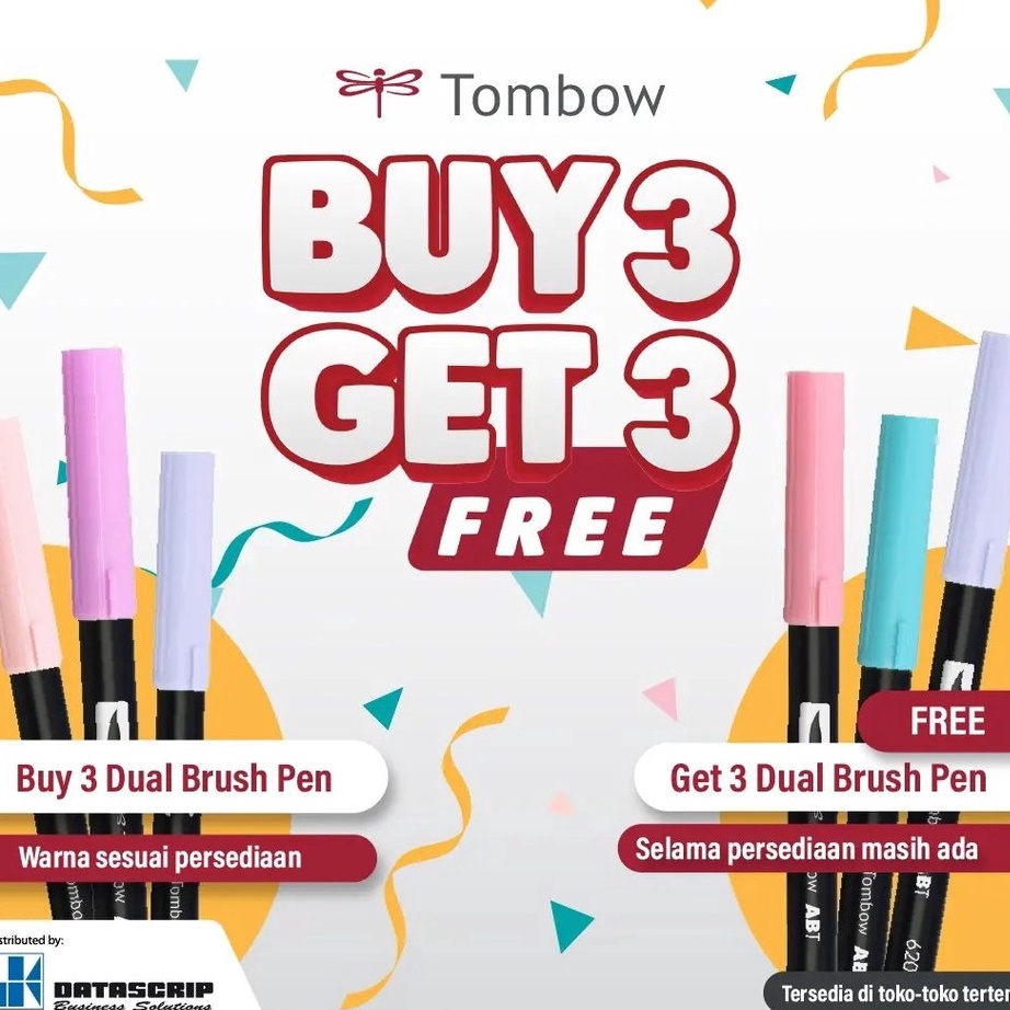 

ART O55A PROMO ABT TOMBOW BUY 3 GET 3 ABT DUAL BRUSH PEN BONUS RANDOM