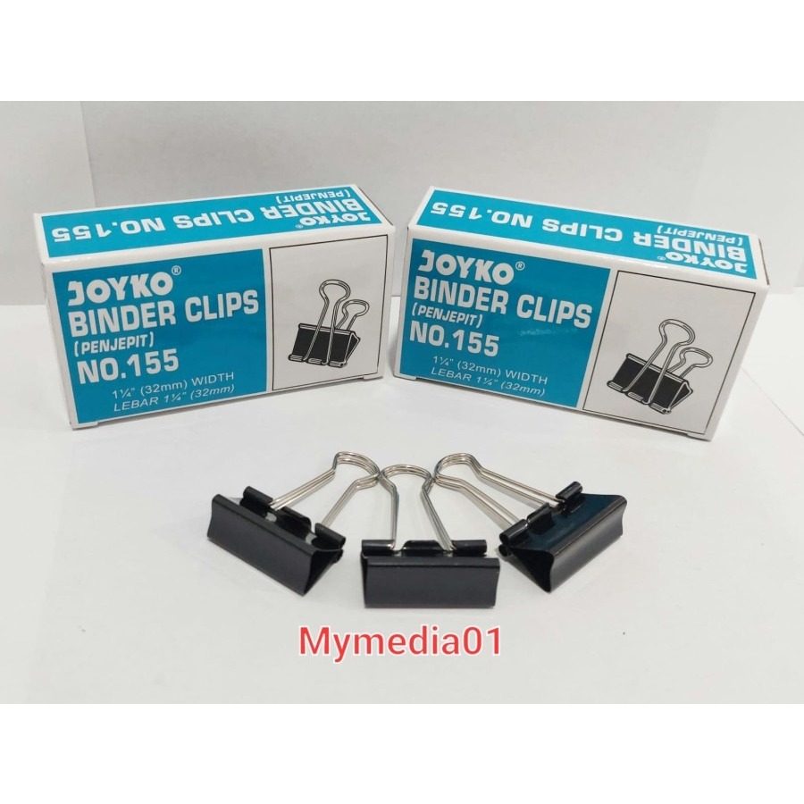 

Binder Clips Joyko No.155/Penjepit Kertas/Klip Kertas