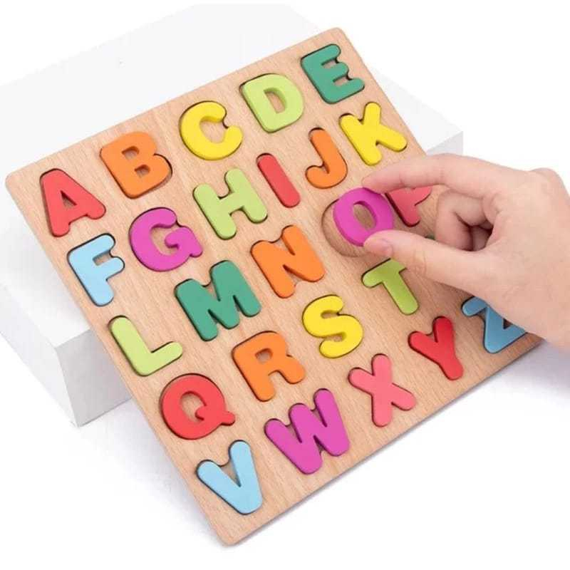 Mainan Puzzle Kayu Edukasi Huruf ABC dan Angka untuk Belajar Anak  Puzzle Murah ABC Puzzle Number Pu