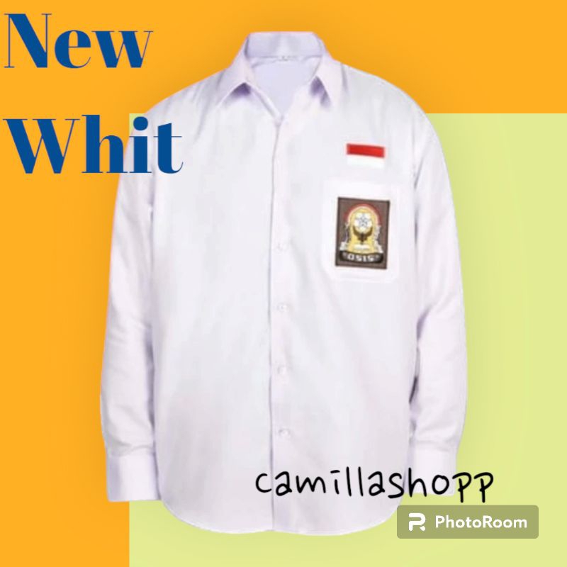Baju seragam putih lengan panjang / Baju seragam pria wanita SD sampai SMA / Baju seragam sekolah ka