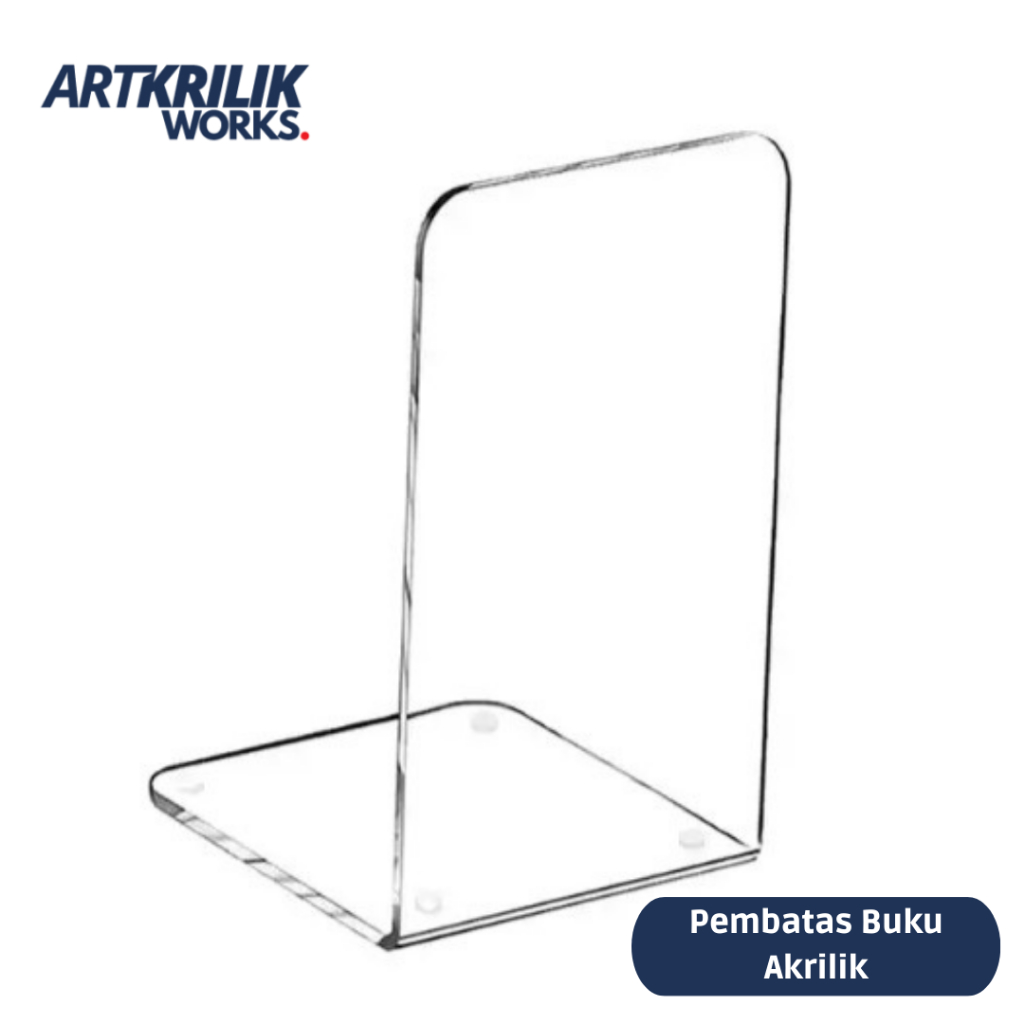 

Pembatas Buku Akrilik Bening 3mm 12 x 12 x 18,5 cm