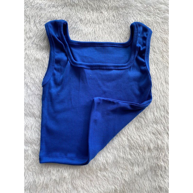 tengtop crop kotak atasan wanita