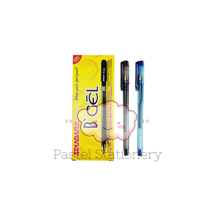 

Pulpen Gel Pen Standard B'Gel 0.5mm 0.7mm - Bolpen Pena BGel Biru Hitam 0,5 0,7 mm