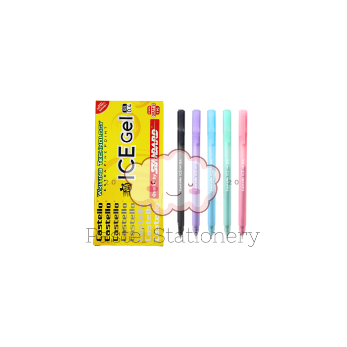 

Pulpen Standard Castello Ice Gel 0.4mm - Bolpen Pena Pen Gel Hitam 0,4 mm