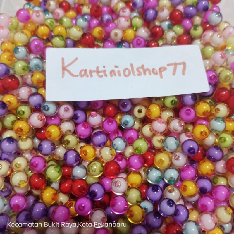 Mote Akrilik Mix Warna 8mm