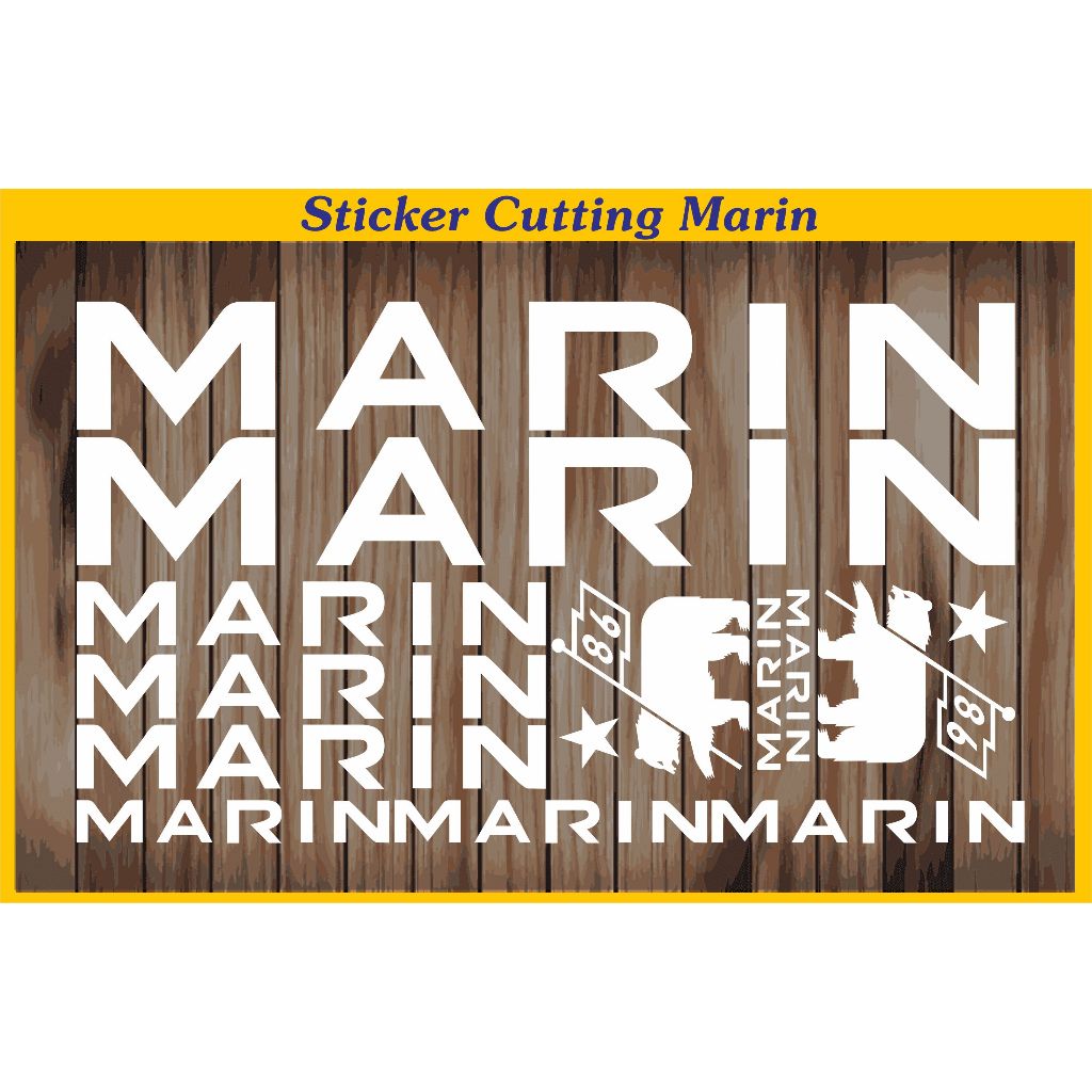 Stiker cutting Pack Sepeda Marin - Bicycle Decal Sticker